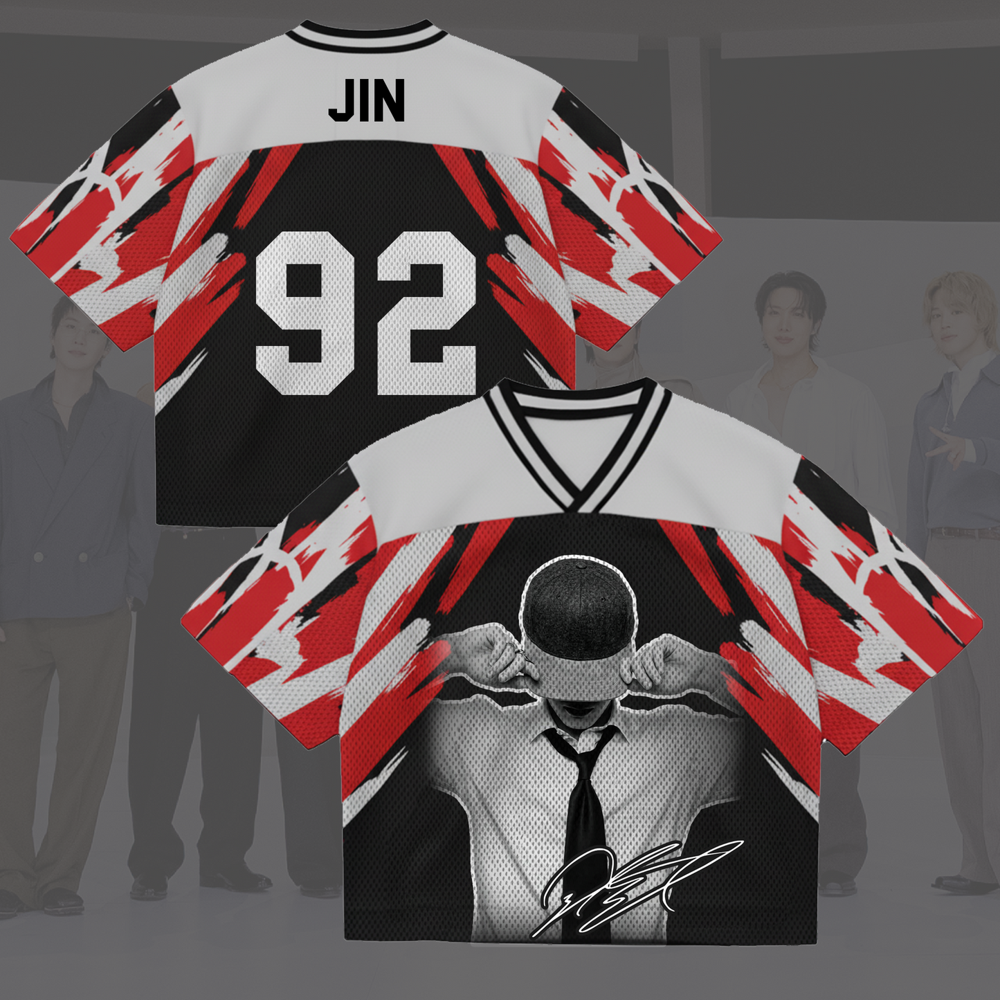Face To Face BTS World Tour Mixed Mesh Jersey Gift For Fans