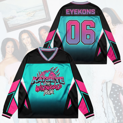 Katseye The Wildworld Tour Mesh Splicing Long Sleeved Gift For Fans