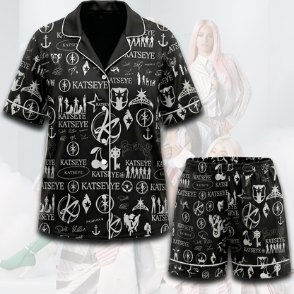 Black KATSEYE Pajamas Set Gift For Fans