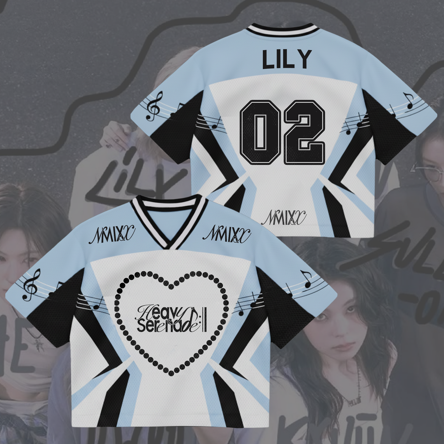 NMIXX Heavy Serenade Album Mixed Mesh Jersey Gift For Fans
