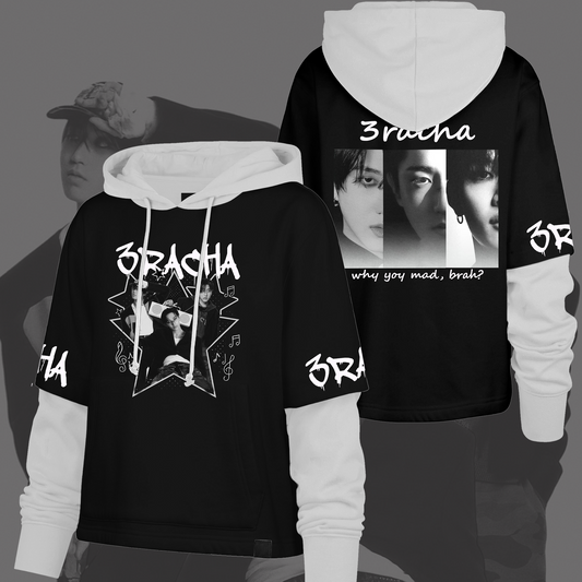 Stray Kids 3racha Why You Mad Shortstop Hoodie Gift For Fans
