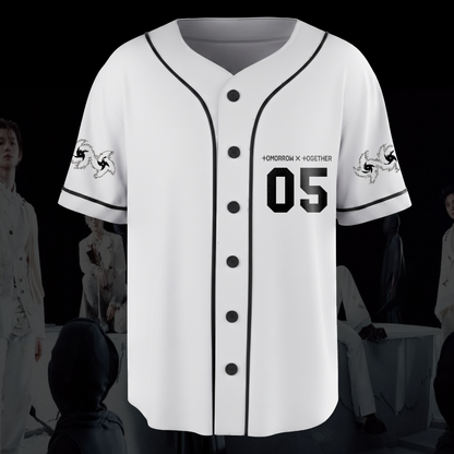 TOMORROW X TOGETHER Steal The Wind Tour Vintage-Baseballtrikot für MOA