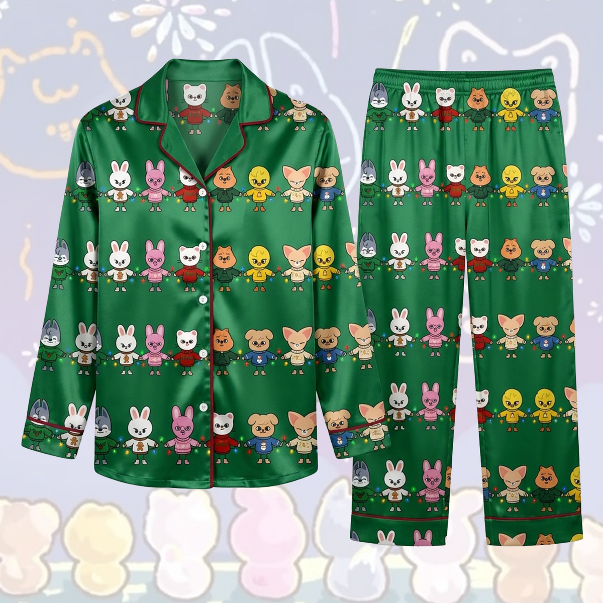 Stray Kids Skzoo Kawaii Schlafanzug-Set