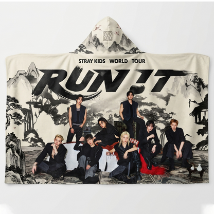 BTS Fan-Fleecedecke mit Gruppenfoto-Design, weiches K-Pop-Wohnaccessoire als Geschenk
