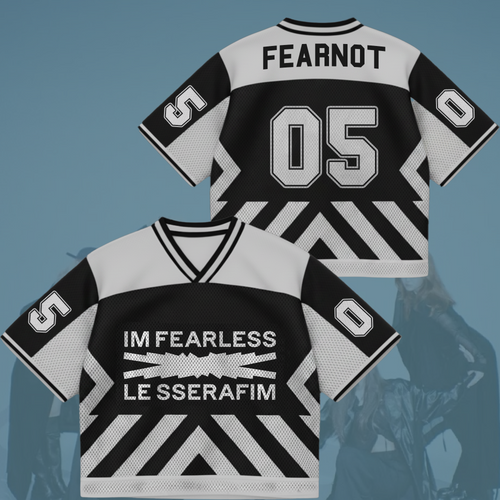 Le Sserafim Im Fearless Mixed Mesh Jersey Gift For Fans