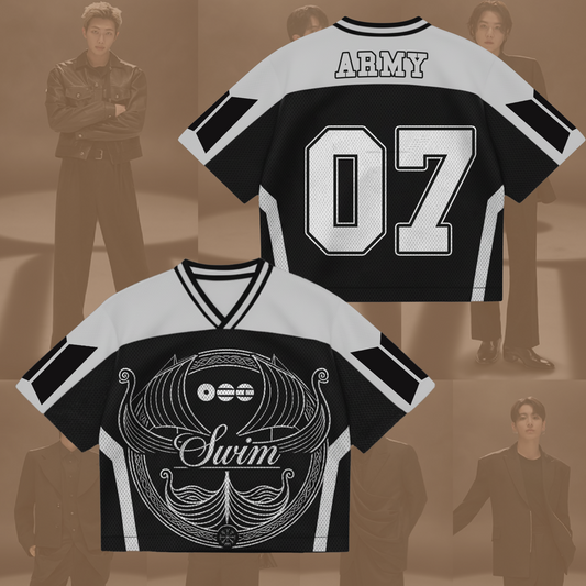 Swim BTS New Album Mixed Mesh Jersey Gifts For Army