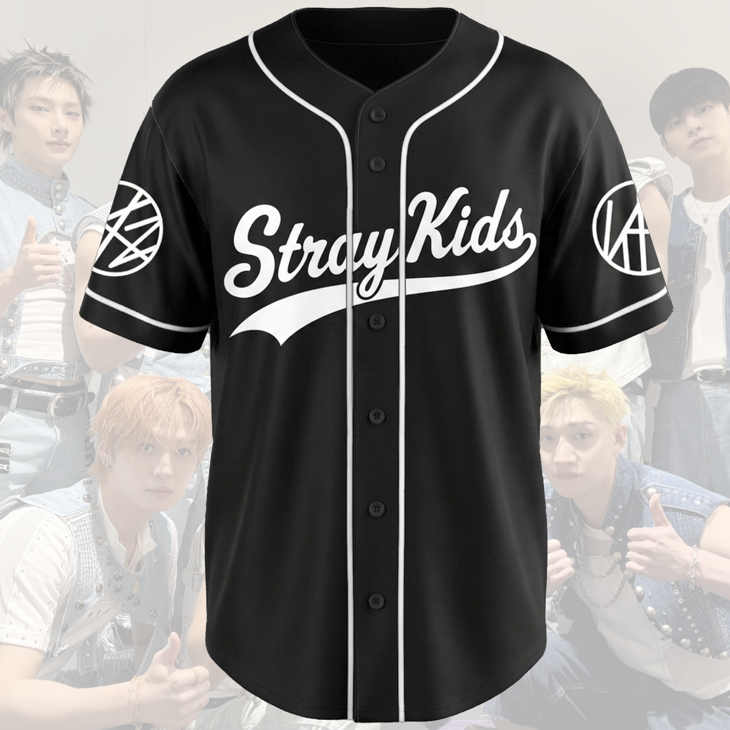 Choice Stray Kids SUIATSU Black Baseball Jersey Top Gift for Fan