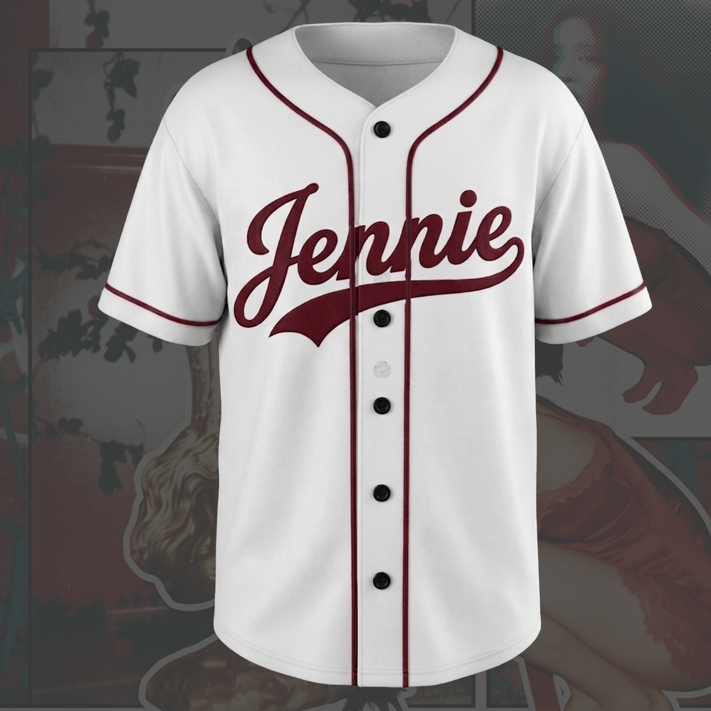 Retro Blackpink Jennie Fallen Angle Baseball Jersey Gift For Fans