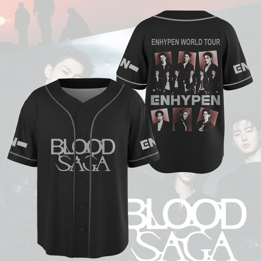 Enhypen 2026 Blood Saga World Tour Baseball Jersey