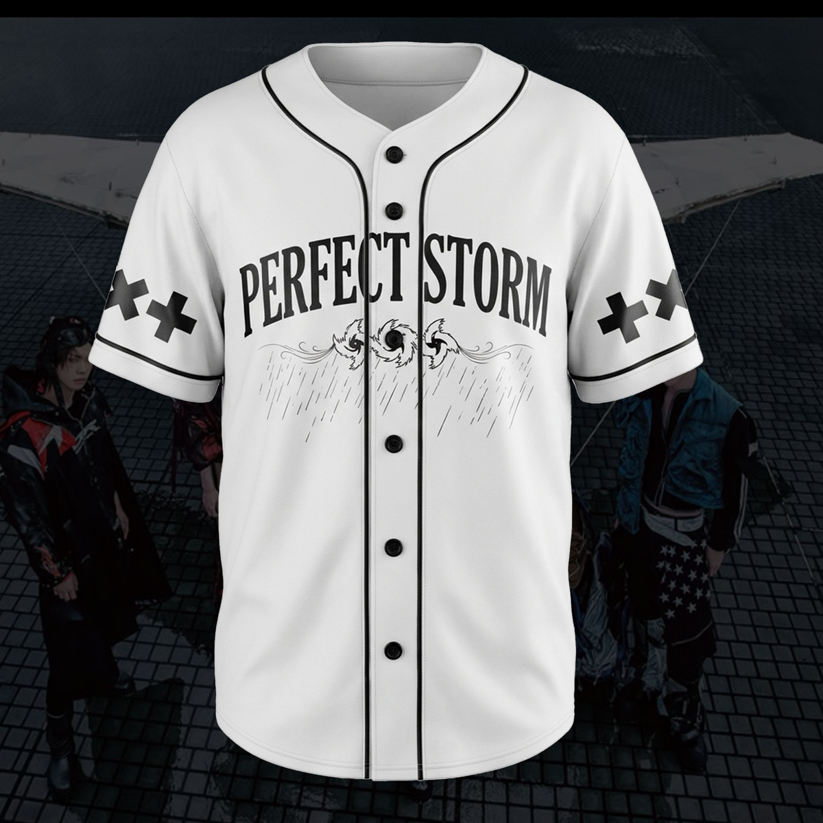 TOMORROW X TOGETHER Steal The Wind Tour Vintage-Baseballtrikot für MOA