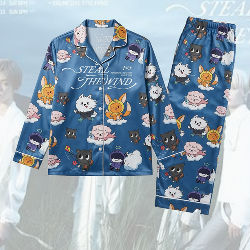 Kawai TXT Steal The Wind World tour Pajama Set Gift For Fans