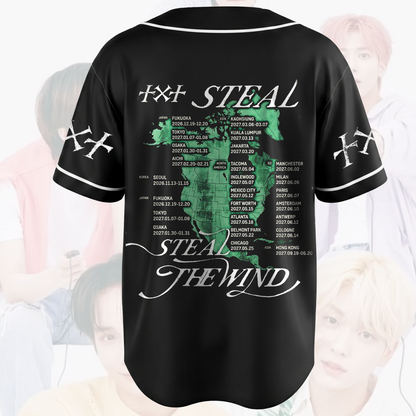 TXT Tomorrow X Together Baseball Jersey  Steal The Wind Merch Tee Top Fan Edition