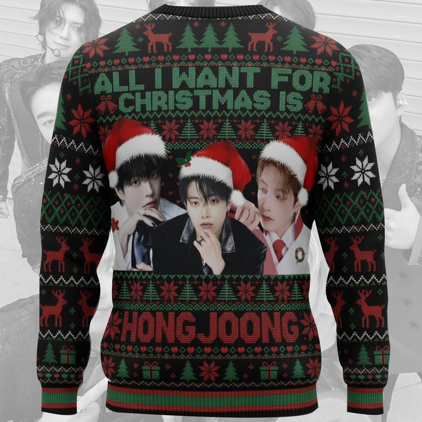 All I Want For Christmas Is Hongjoong Ugly Sweater Gift For Lovers