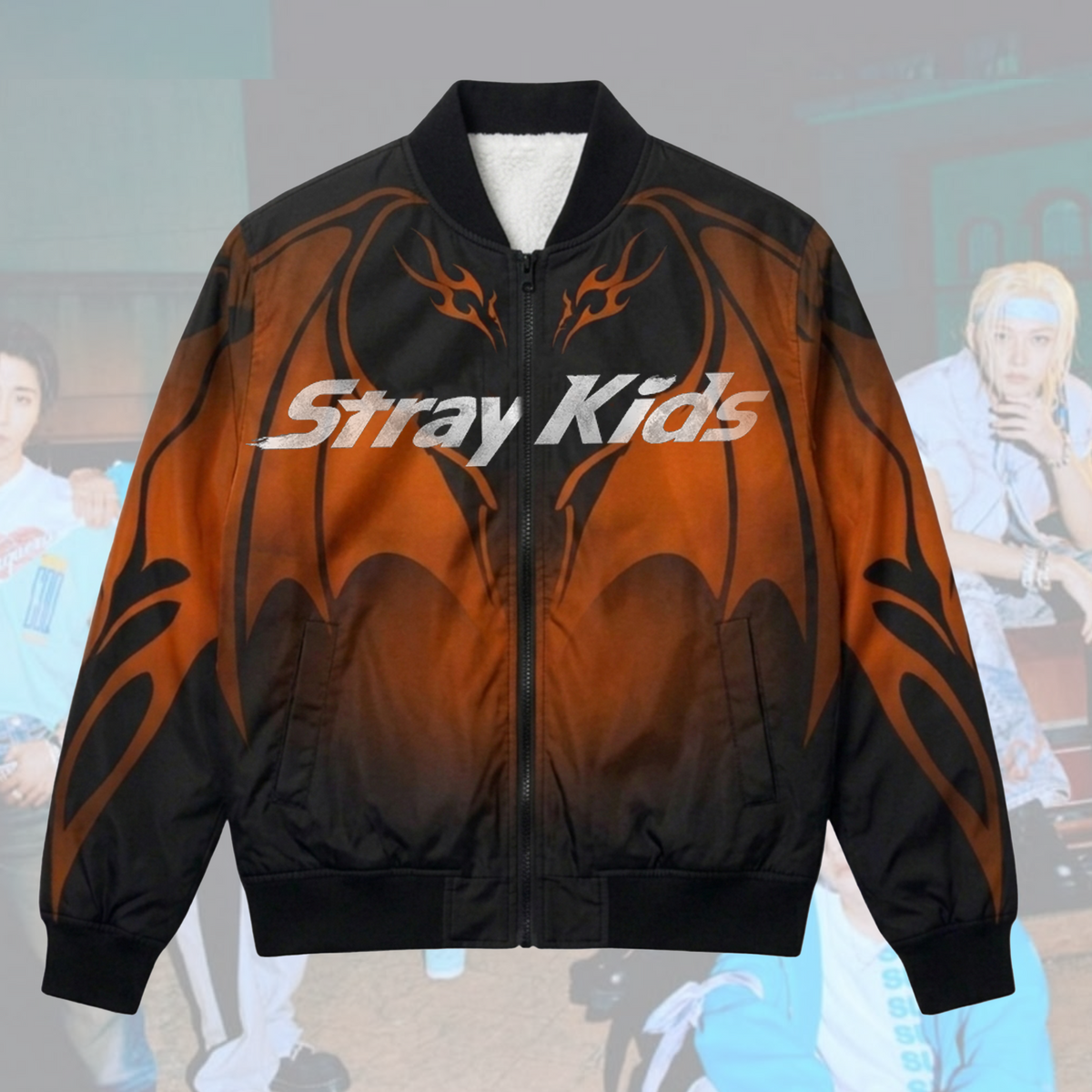 Stray Kids  Run It World Tour Bomber Jacket Orange Dragon Stray Kids Concert Outfit Stay Gifts