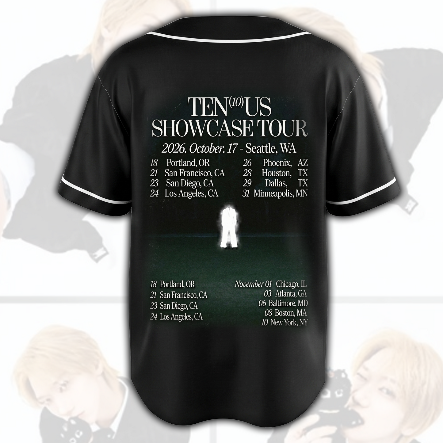 Commemorative TEN 10 US Showcase Tour Jersey Top Fan Gifts