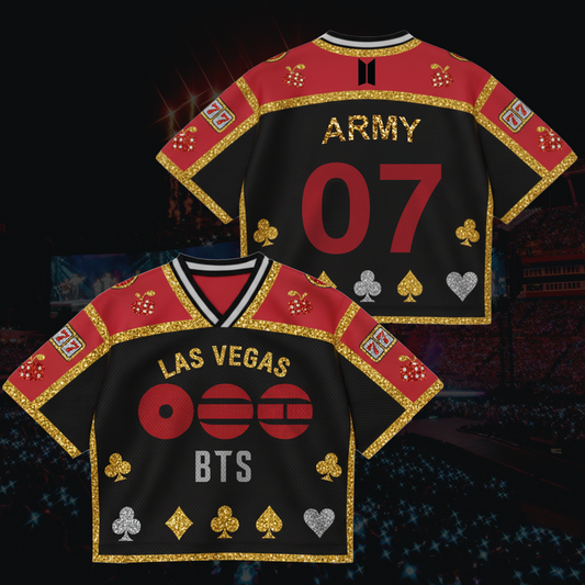 The City Las Vegas 777 BTS World Tour Mixed Mesh Jersey Gift For Fans
