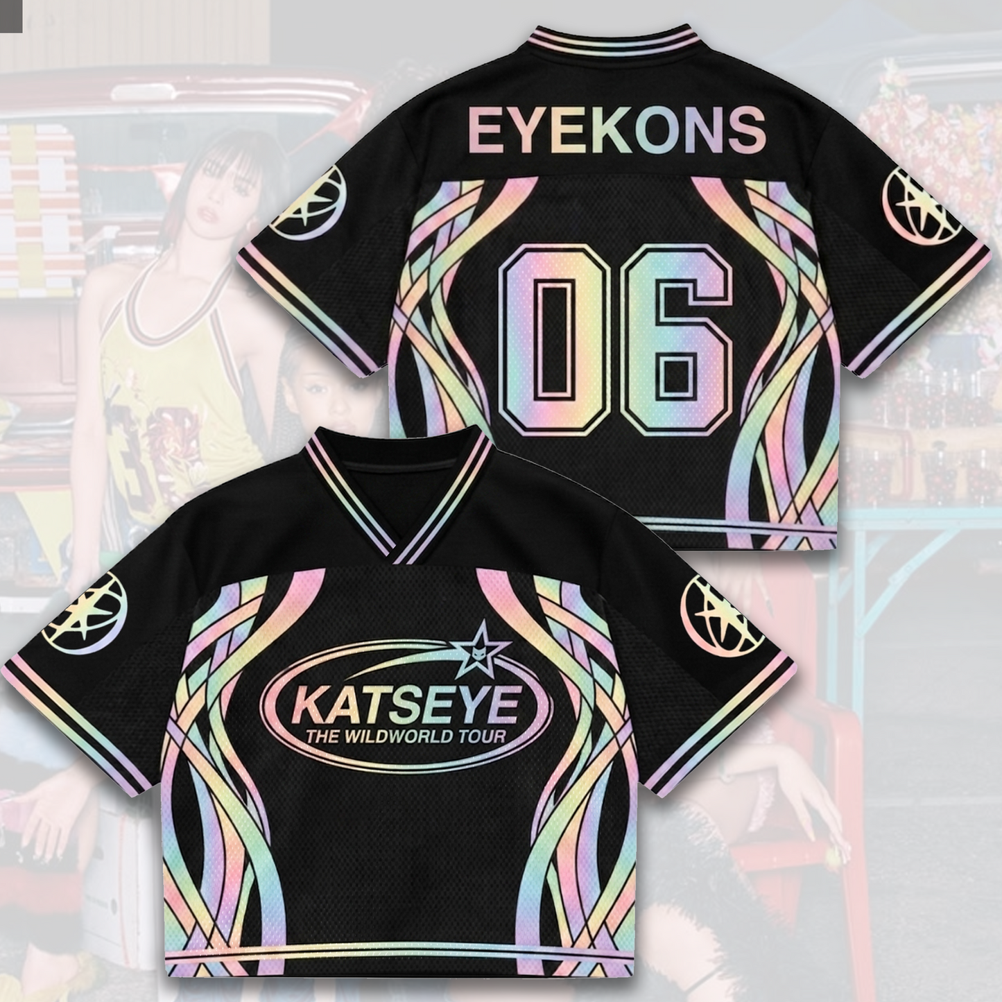 Prismatic Katseye The Wildworld Tour Mixed Mesh Jersey Fan Edition