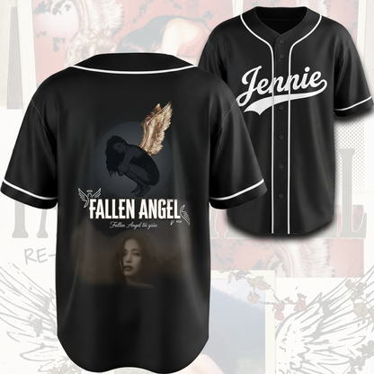 Blackpink Jennie Fallen Angle  Baseball Jersey  Gift For Blink