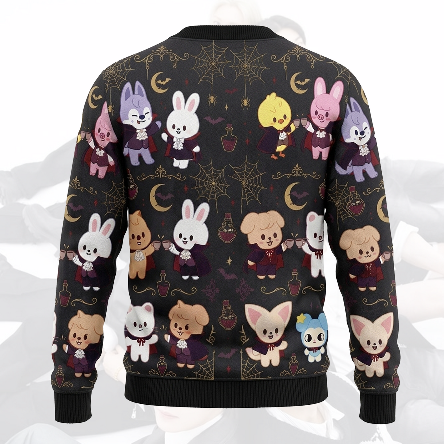 Premium Black Gold SKZOO Halloween Cardigan Gift For Fans