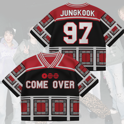 Come Over BTS Door Mixed Mesh Jersey Gift For Fans