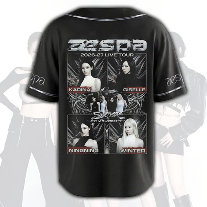 Collage Aespa Synk Complexity  Baseball Jersey Top Fan Gifts