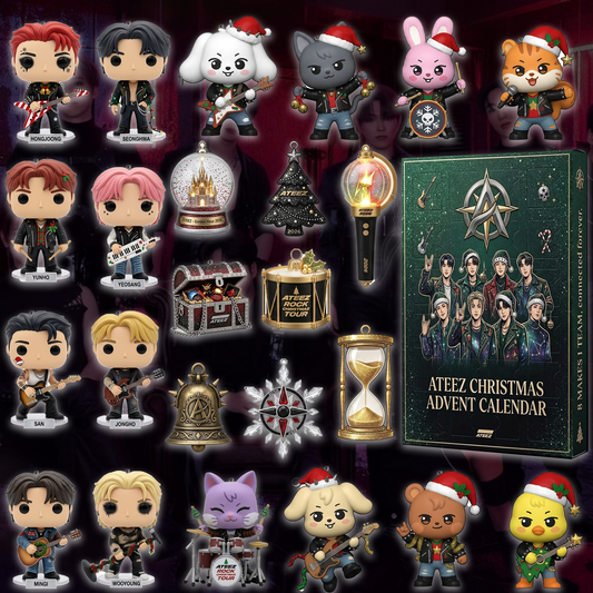 ATEEZ Rock Stage Adventskalender 24-Tage-Countdown Weihnachts-Mystery-Box Geschenk für Fans