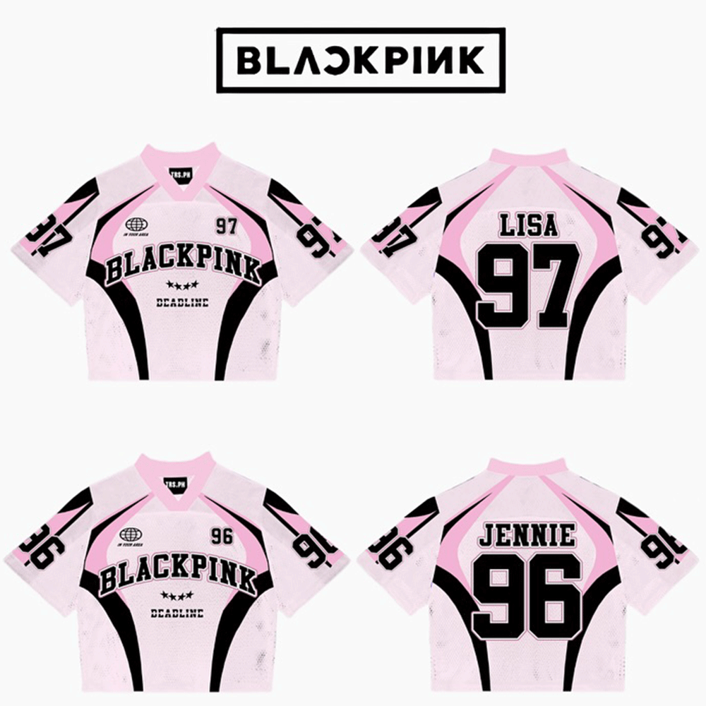 BlackPink Mixed Mesh Jersey Football Vesion In Pink