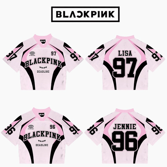 BlackPink Mixed Mesh Jersey Football Vesion In Pink