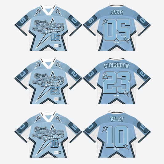 Enhypen Mixed Mesh Jersey Football V3 Blue White