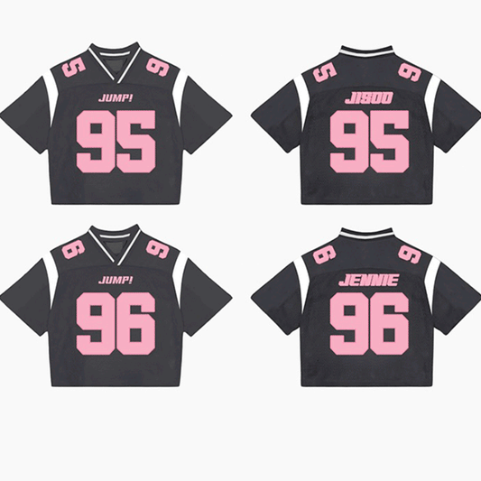 BLACKPINK Version 3 In Grey Pink Mixed Mesh Jersey Football