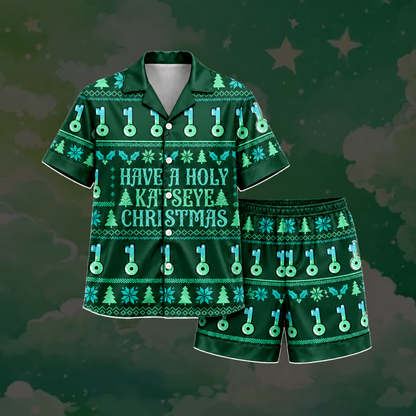 Festive Have A Holy Christmas K.A.T.S.E.Y.E. Club Lara Symbol Ugly Christmas Pajama Set For Eyekons