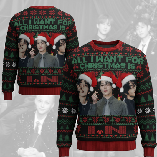 All I Want For Christmas Is I.N Ugly Sweater Gift For Lovers