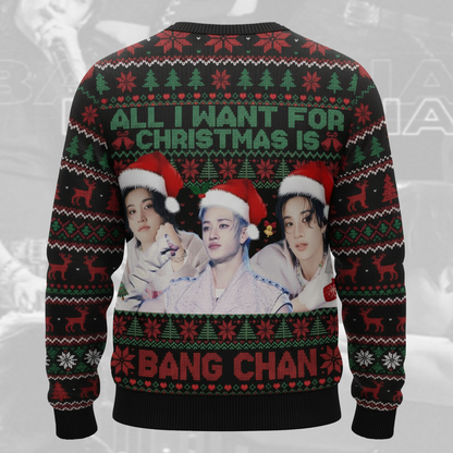 All I Want For Christmas Is Bang Chan Ugly Sweater Gift For Lovers