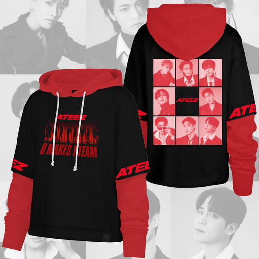 Ateez 8 Makes 1 Team Shortstop Hoodie Gift For Fans