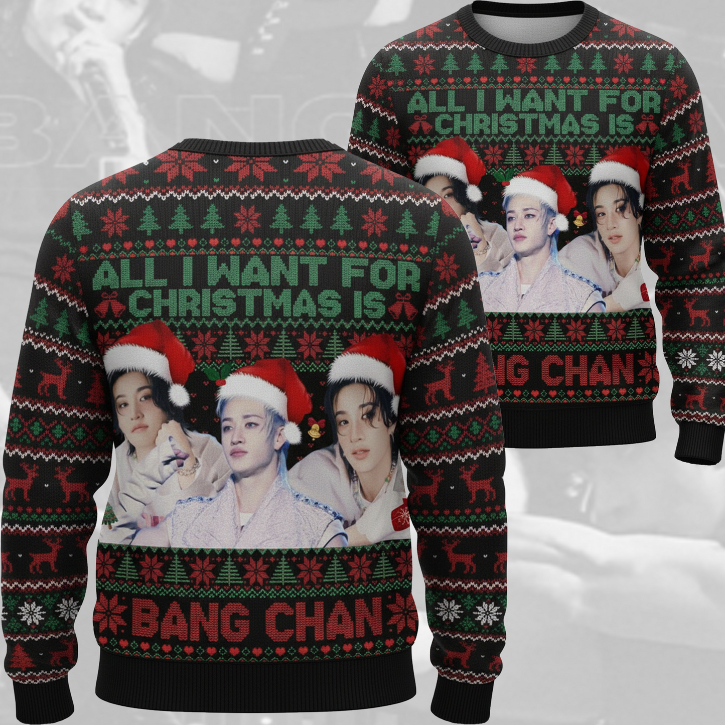 All I Want For Christmas Is Bang Chan Ugly Sweater Gift For Lovers
