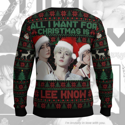 All I Want For Christmas Is Lee Know Ugly Sweater Gift For Lovers