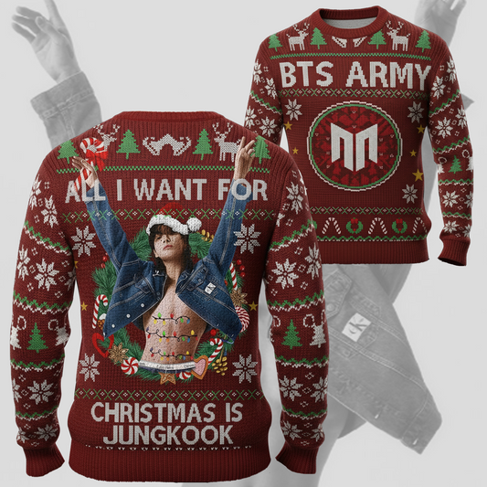 BTS All I Want For Christmas is Jungkook Ugly Sweater