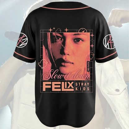 Felix Slow It Down Stray Kids Run IT Baseball Jersey Gift For Fans