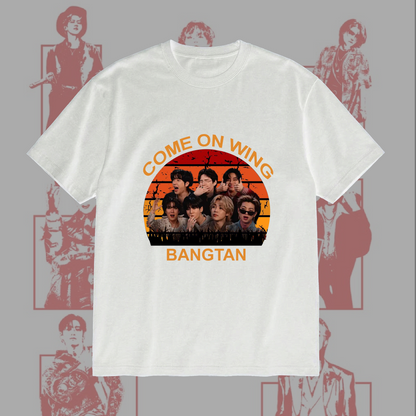 Vintage Bangtan BTS Hot Meme Come On Wing Shirt Gifts For Fan