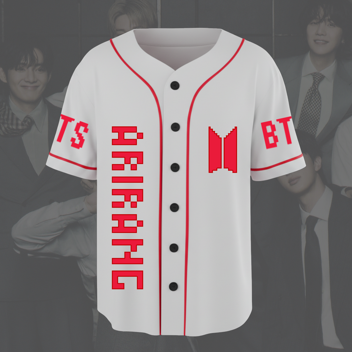 BTS Old Boys Pixel Arirang World Tour Baseball Jersey Gifts For Fans