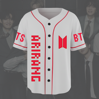 BTS Old Boys Pixel Arirang World Tour Baseball Jersey Gifts For Fans