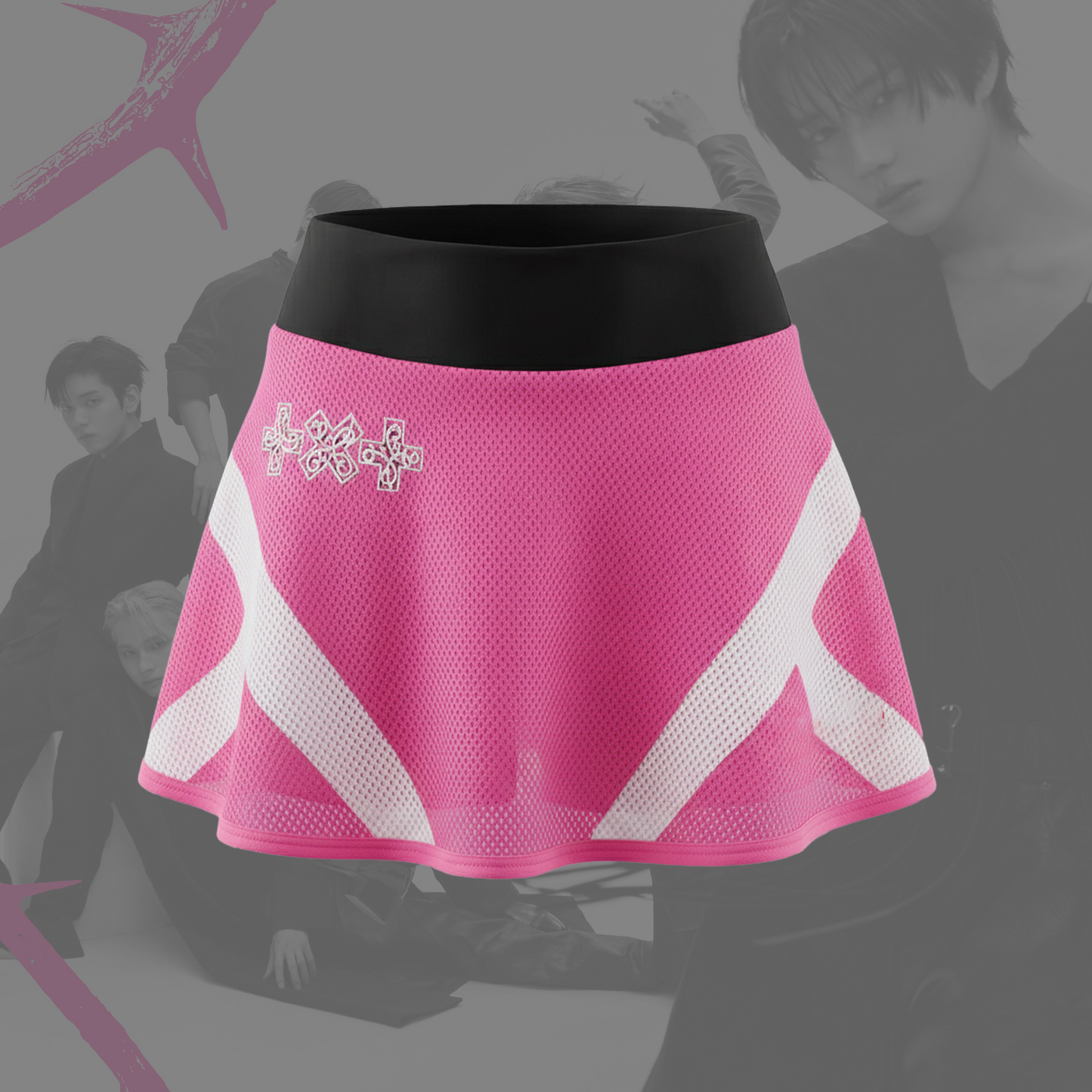 Sporty Chic TXT 8th Mini Album 7TH YEAR Thorn Ver Off Shoulder Mesh Gift For Fans