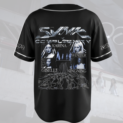 Chrome aespa SYNK COMPLEXITY Tour Baseball Jersey Fan Edition