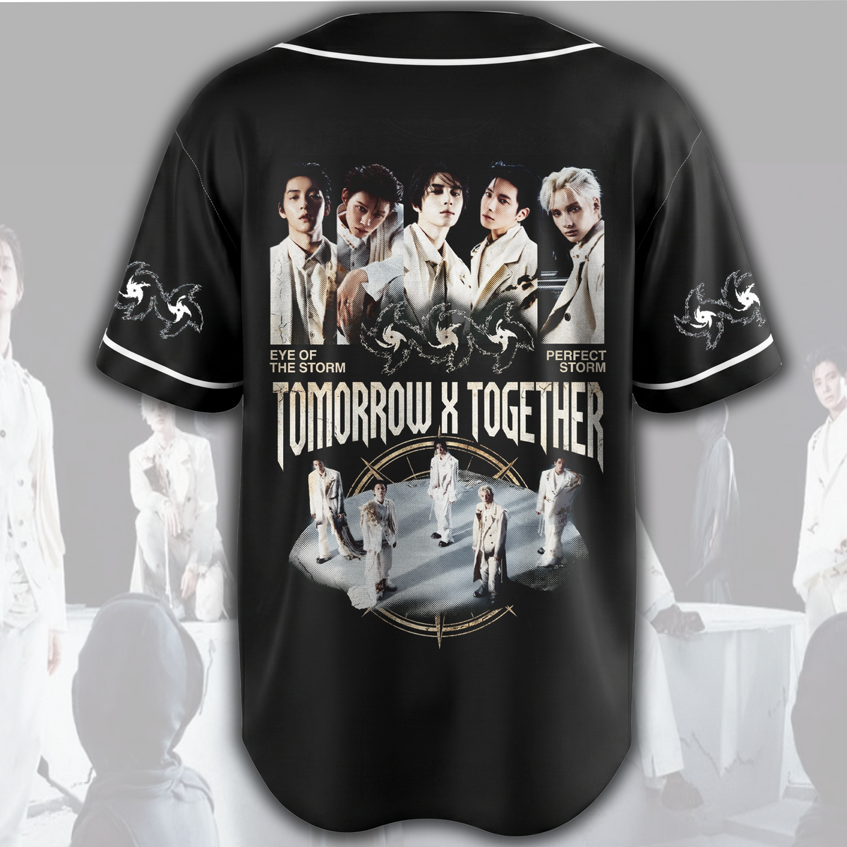 TOMORROW X TOGETHER Steal The Wind Tour Vintage-Baseballtrikot für MOA