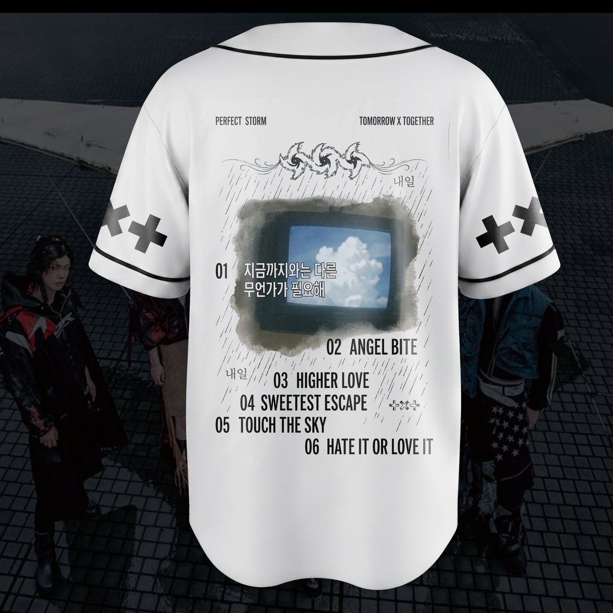 TOMORROW X TOGETHER Steal The Wind Tour Vintage-Baseballtrikot für MOA