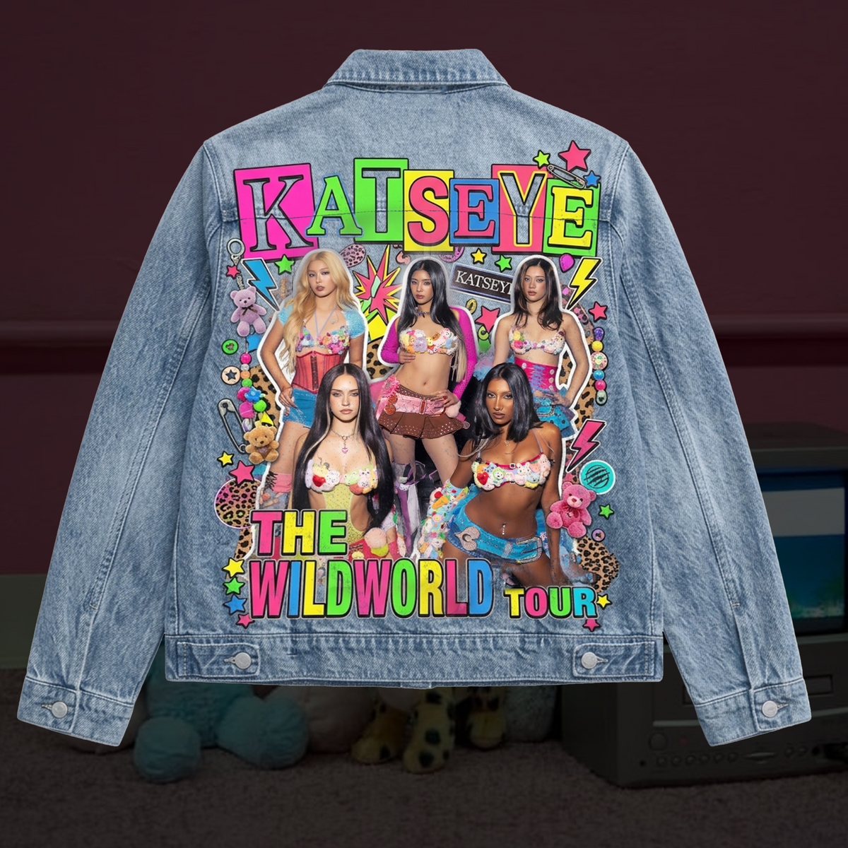Katseye The Wild World Tour Denim Jacket Cute Concert Outfit Gift For Fans