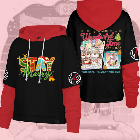 Skzoo Merry Stay  Shortstop Hoodie Gift For Fans