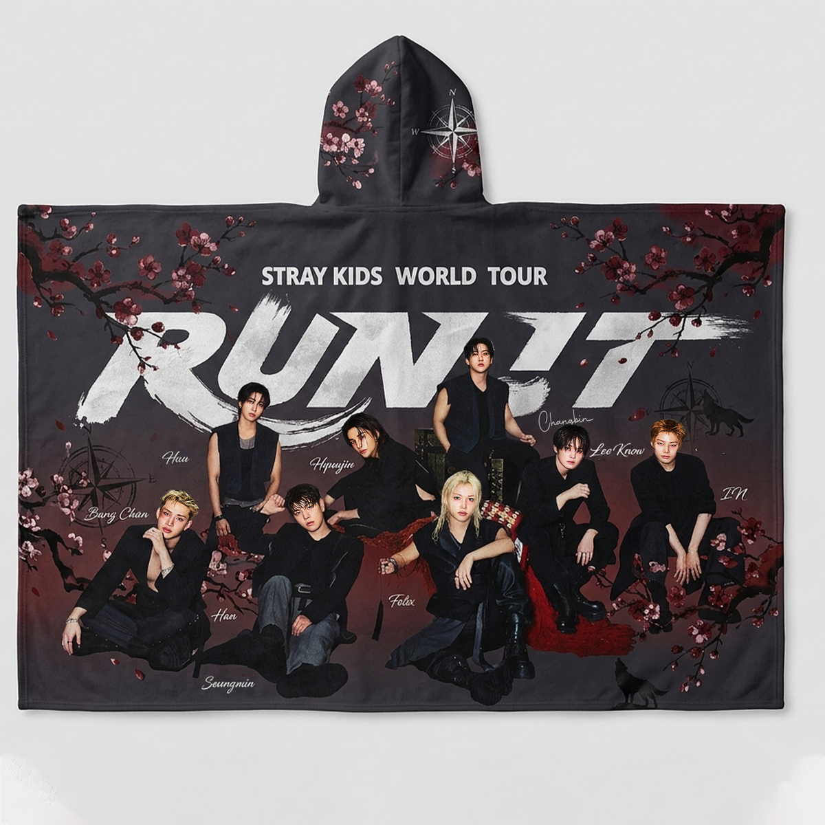 BTS Fan-Fleecedecke mit Gruppenfoto-Design, weiches K-Pop-Wohnaccessoire als Geschenk
