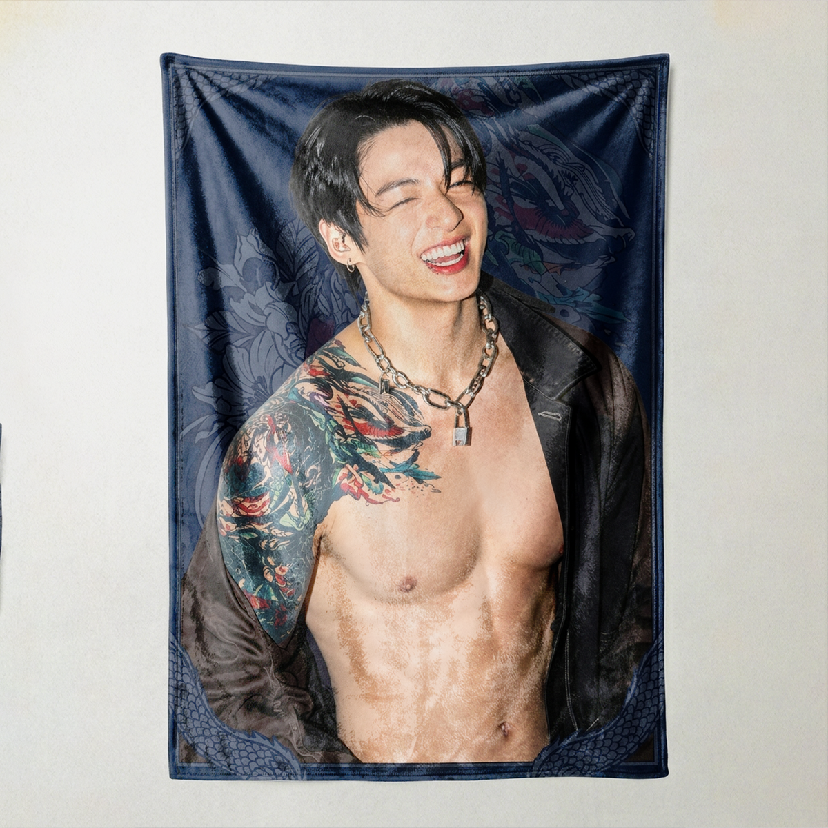 BTS Jungkook Star Fleece Blanket Soft K-Pop Home Decor Gift For Fans