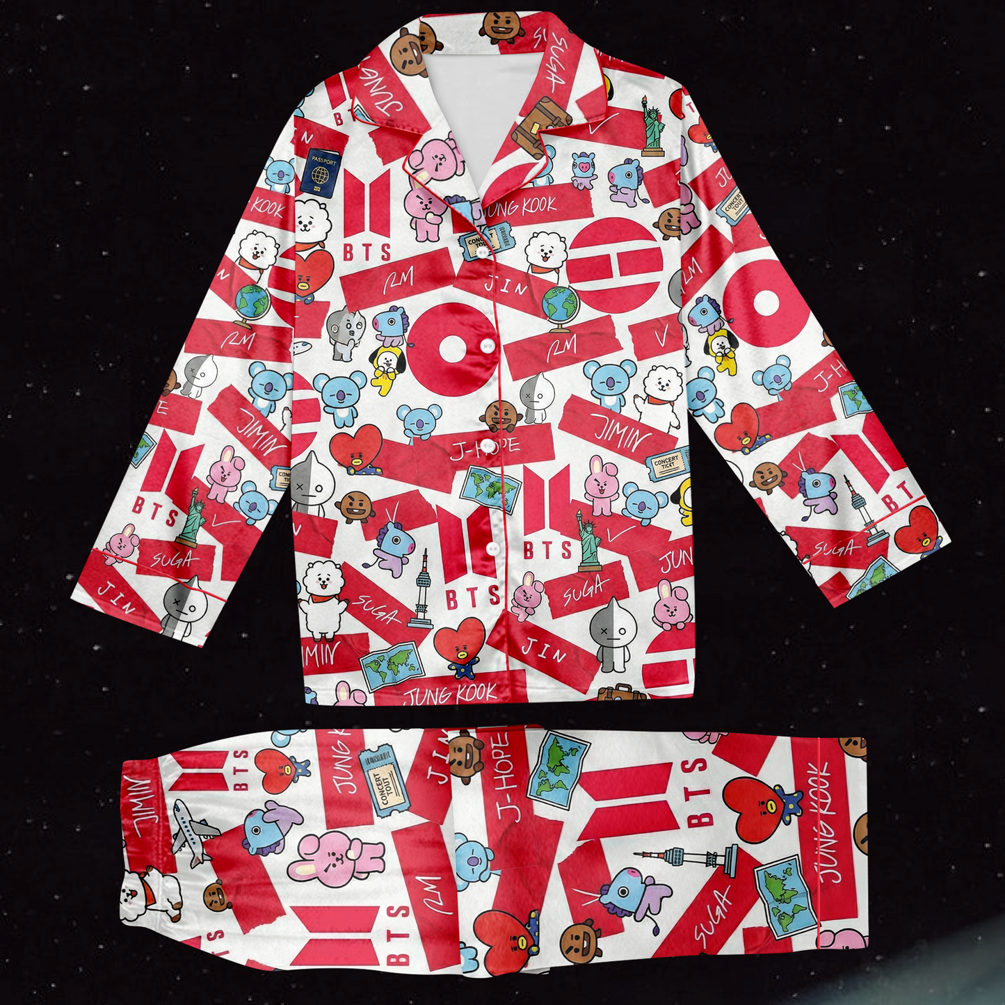 Cute Arirang World Tour BTS Pajama Set